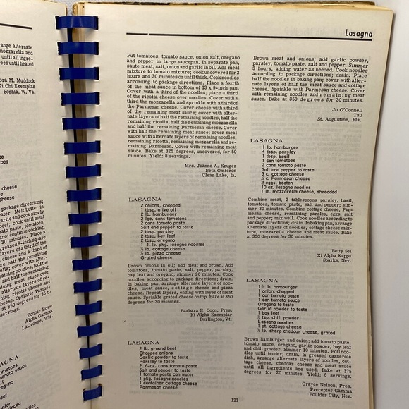 The Beta Sigma Phi International Cookbook Meats Spiral Bound 1968 Vin… - Picture 7 of 10